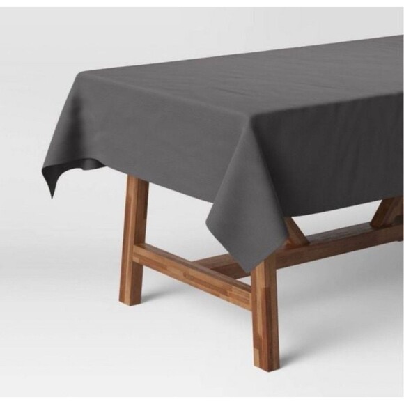 Rectangular Tablecloth Solid Gray 60" x 104" - Threshold - Picture 1 of 6